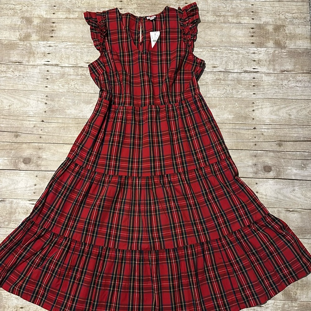 NWT women’s tartan plaid J.Crew Christmas dress